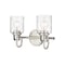 Z-Lite Kinsley 2 Light Vanity, Brushed Nickel And Clear Seeded 340-2V-BN - alternate 1